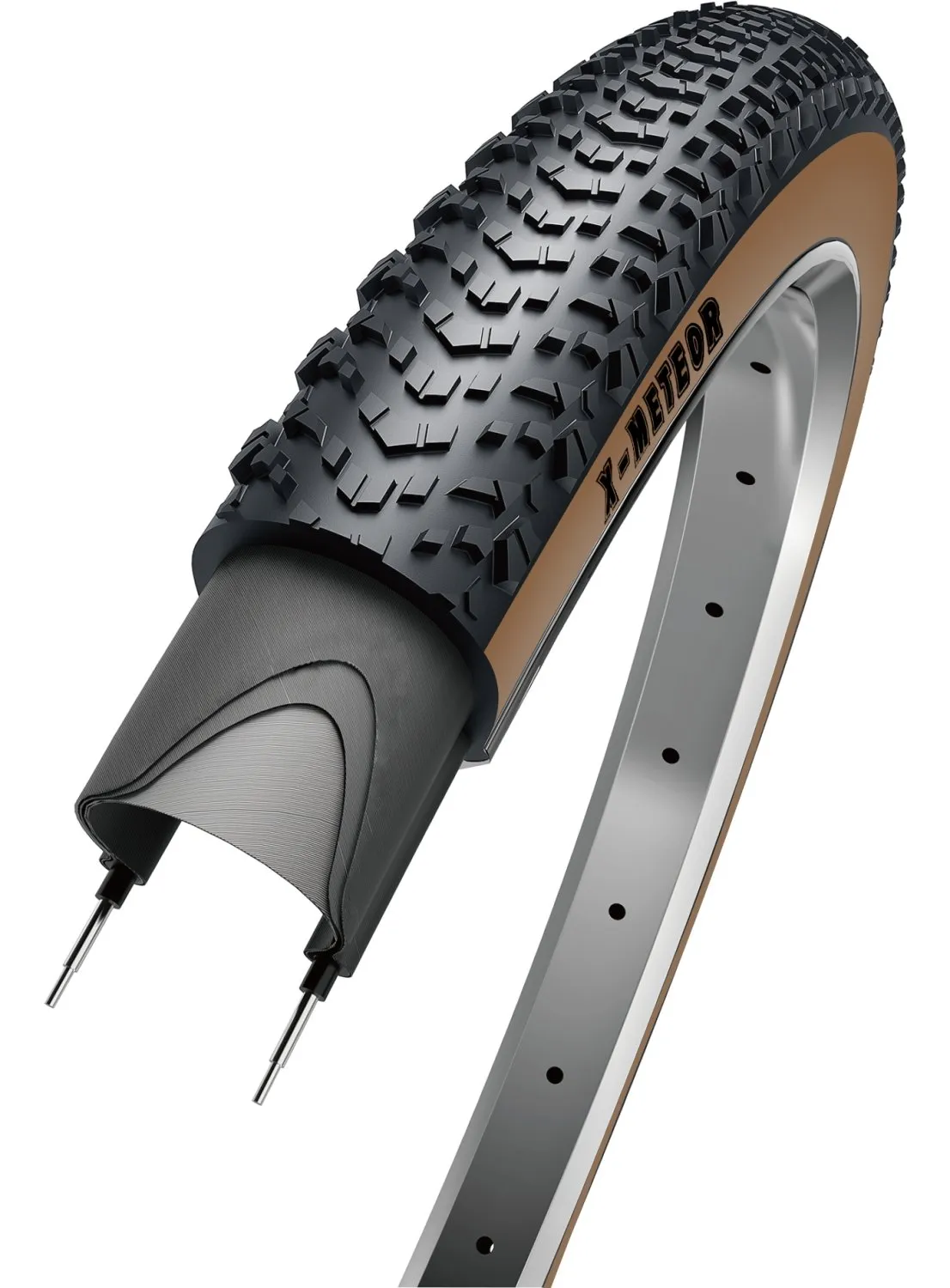 Покрышка X-METEOR OBOR  26"x2.10 (54-559) MTB/CROSS COUNTRY средний 30TPI коричневая боковина