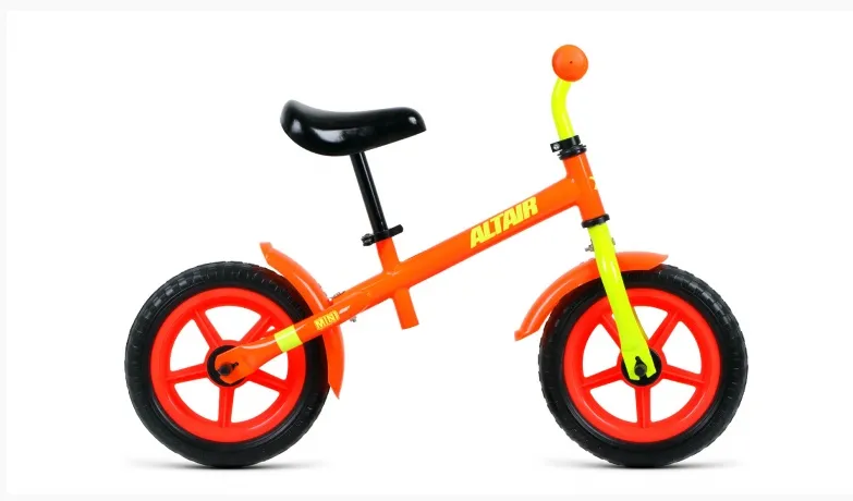 Беговел ALTAIR MINI 12 12" 2020-2021, ярко-оранжевый/ярко-зеленый