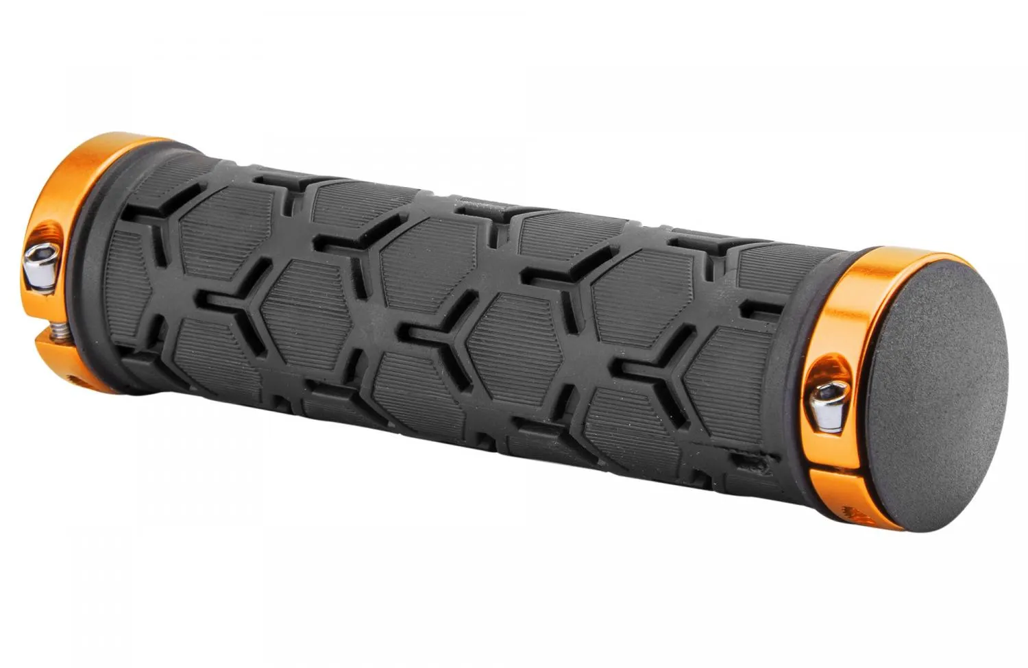 Грипсы XH-G181BL 130 мм чёрные, золотистые кольца, в инд. упаковке