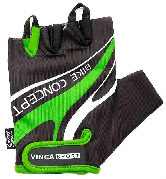 Перчатки велосипедные Vinca Sport, Green Line, M