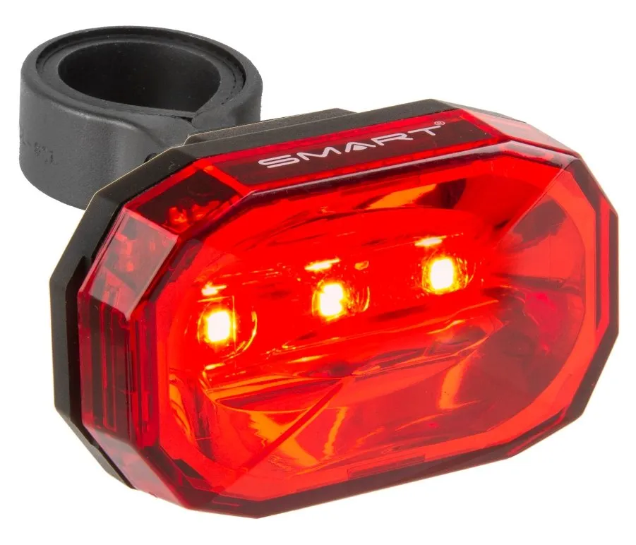 Фонарь задний 3д SMD/3ф красный, с батар SMART