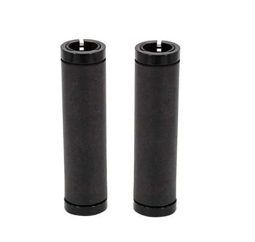 Грипсы Hogger силиконовые, 130 мм, алюминевыеиниевые фиксаторы на руль - 4шт, черные