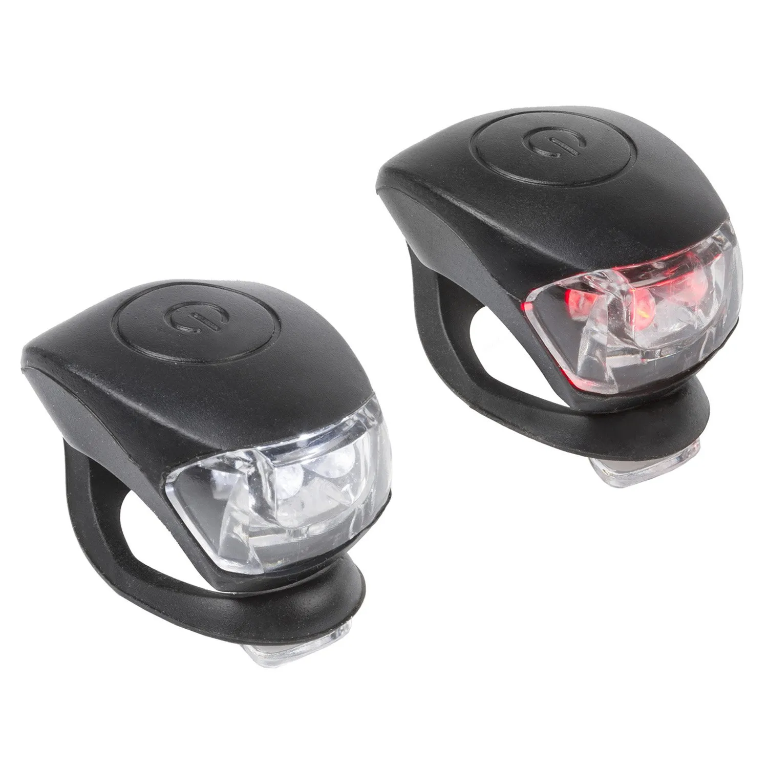 Фонарики COBRA IV перед 2д/3ф+зад 2д/3ф, батарейки, черный корпус M-WAVE