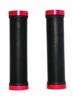Vinca Sport грипсы с мет заж 129мм красн/зажим чер